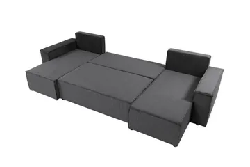 Magston 4-sits Hörnbäddsoffa 130x266 cm med Förvaring i Manchestertyg - Blå - Möbler - Soffa - Bäddsoffa
