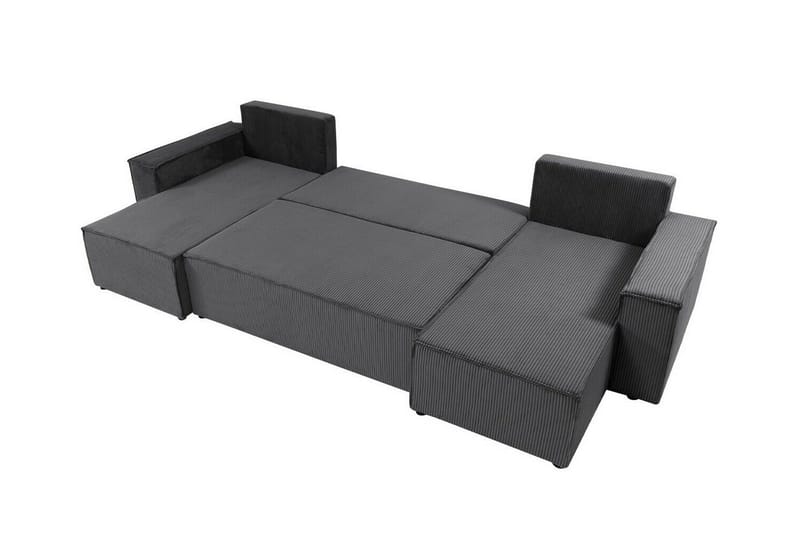 Magston 4-sits Hörnbäddsoffa 130x266 cm med Förvaring i Manchestertyg - Blå - Möbler - Soffa - Bäddsoffa