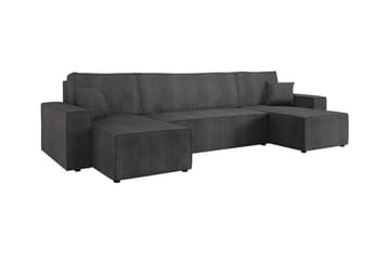 Magston 4-sits Hörnbäddsoffa 130x266 cm med Förvaring i Manchestertyg - Grå - Möbler - Soffa - Bäddsoffa
