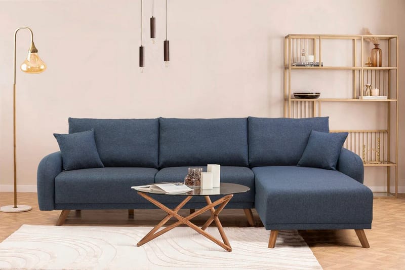 Malkiat Hörnbäddsoffa - Mörkblå - Möbler - Soffa - Bäddsoffa