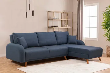 Malkiat Hörnbäddsoffa - Mörkblå - Möbler - Soffa - Bäddsoffa