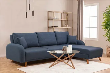 Malkiat Hörnbäddsoffa - Mörkblå - Möbler - Soffa - Bäddsoffa
