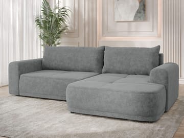 Malor 3-sits Bäddsoffa med divan Högervänd - grå - Möbler - Soffa - Bäddsoffa