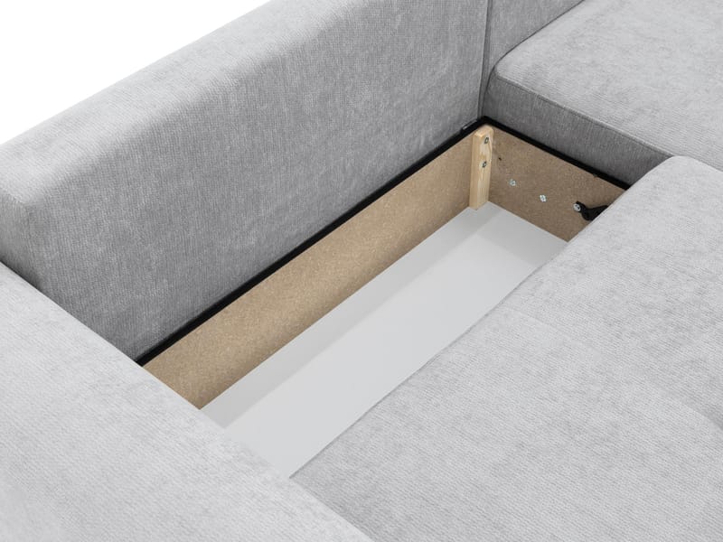 Malor 3-sits Bäddsoffa med divan Högervänd - grå - Möbler - Soffa - Bäddsoffa