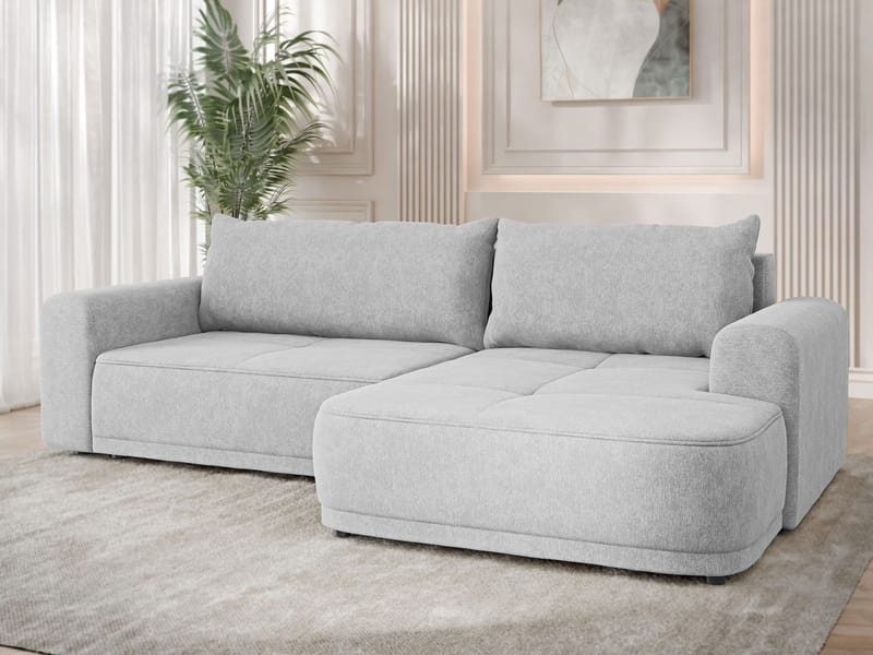 Malor 3-sits Bäddsoffa med divan Högervänd - ljusgrå - Möbler - Soffa - Bäddsoffa
