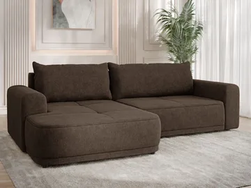 Malor 3-sits Bäddsoffa med divan Vänstervänd - mörkbrun - Möbler - Soffa - Bäddsoffa