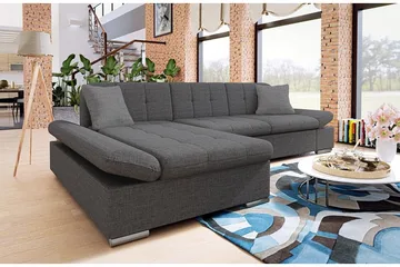 Malwi U-Bäddsoffa 278x162x76 cm - Grå - Möbler - Soffa - Bäddsoffa