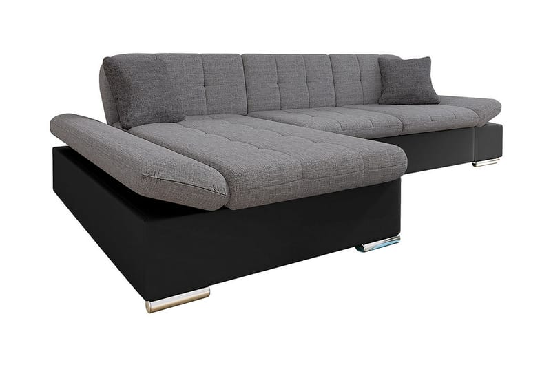 Malwi U-Bäddsoffa 278x162x76 cm - Grå - Bäddsoffa - Bäddsoffa divan - Skinnsoffor