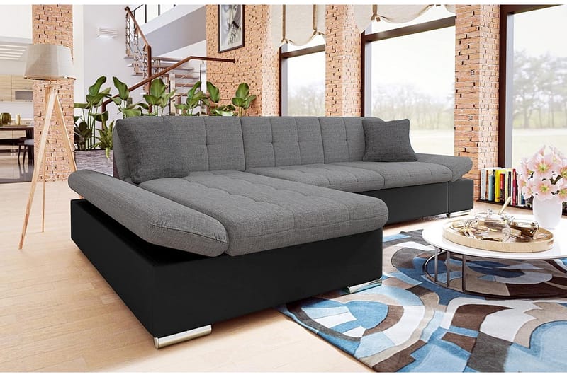 Malwi U-Bäddsoffa 278x162x76 cm - Grå - Möbler - Soffa - Bäddsoffa