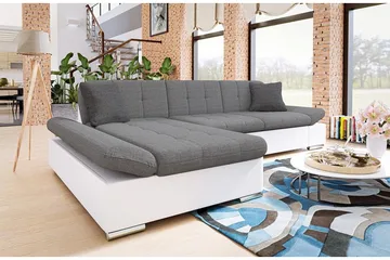 Malwi U-Bäddsoffa 278x162x76 cm - Grå/Vit - Möbler - Soffa - Bäddsoffa