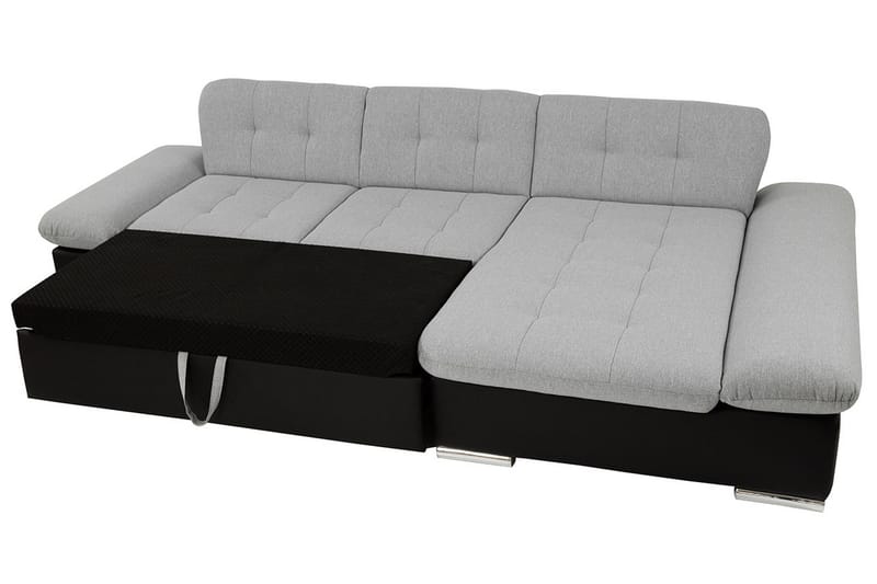 Malwi U-Bäddsoffa 278x162x76 cm - Grå/Vit - Bäddsoffa - Bäddsoffa divan - Skinnsoffor