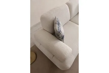 Mami 3-sits Rektangulär Bäddsoffa med Förvaring 100x225 cm i Bouclé - Gräddvit - Möbler - Soffa - Bäddsoffa
