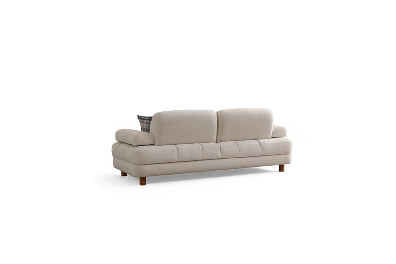 Mami 3-sits Rektangulär Bäddsoffa med Förvaring 100x225 cm i Bouclé - Gräddvit - Möbler - Soffa - Bäddsoffa