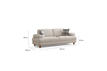 Mami Bäddsoffa 3-sits - Cream - Möbler - Soffa - Bäddsoffa