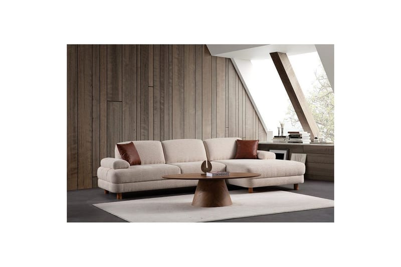 Mami Bäddsoffa med Divan 4-sits - Cream - Möbler - Soffa - Bäddsoffa