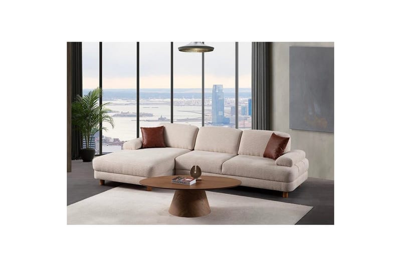 Mami Bäddsoffa med Divan 4-sits - Cream - Möbler - Soffa - Bäddsoffa