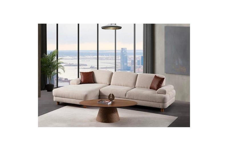 Mami Bäddsoffa med Divan 4-sits - Cream - Möbler - Soffa - Bäddsoffa