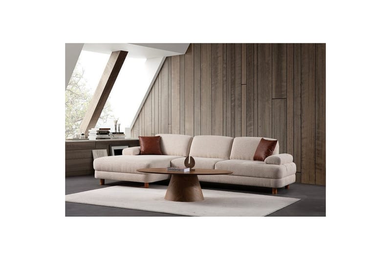 Mami Bäddsoffa med Divan 4-sits - Cream - Möbler - Soffa - Bäddsoffa