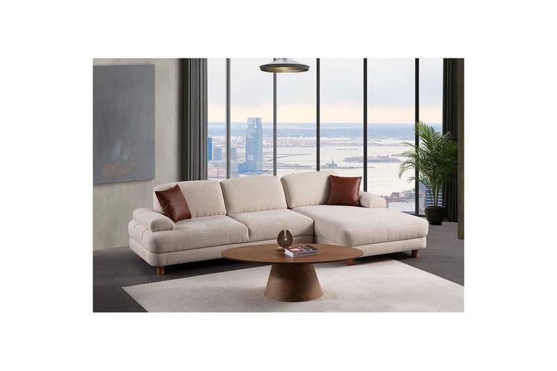 Mami Bäddsoffa med Divan 4-sits - Cream - Möbler - Soffa - Bäddsoffa