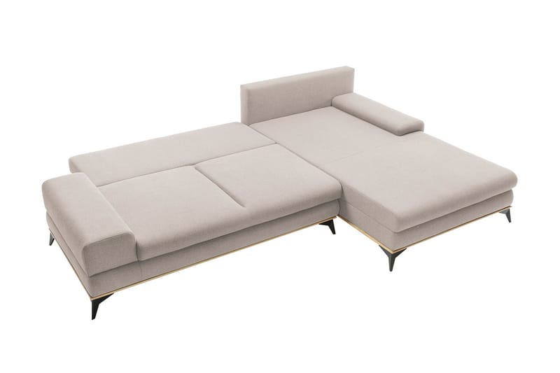 Manila Divanbäddsoffa 315x212x87 cm - Beige - Bäddsoffa - Bäddsoffa divan - Sammetssoffa