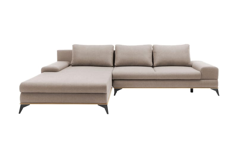 Manila Divanbäddsoffa 315x212x87 cm - Beige - Bäddsoffa - Bäddsoffa divan - Sammetssoffa