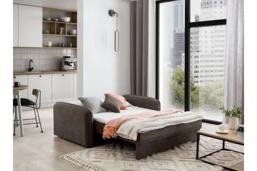 Manita Bäddsoffa med Förvaring 2-sits - Mörkbrun - Möbler - Soffa - Bäddsoffa