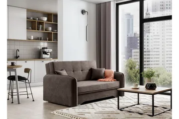 Manita Bäddsoffa med Förvaring 2-sits - Mörkbrun - Möbler - Soffa - Bäddsoffa