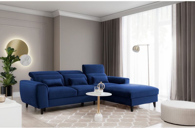 Manni 3-sits Bäddsoffa m. Divan med Förvaring - Blå - Möbler - Soffa - Bäddsoffa