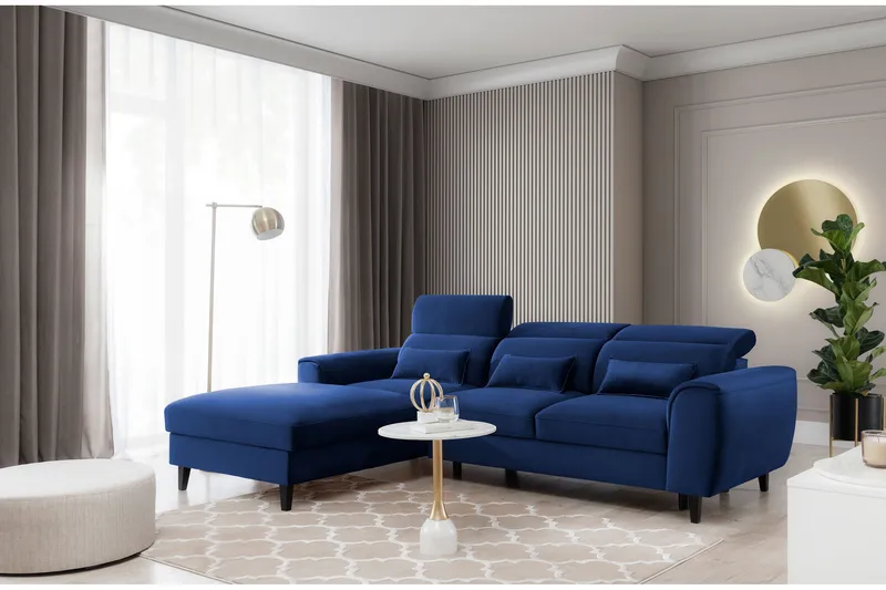 Manni 3-sits Bäddsoffa m. Divan med Förvaring - Blå - Möbler - Soffa - Bäddsoffa