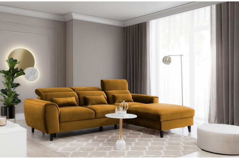Manni 3-sits Bäddsoffa m. Divan med Förvaring - Gul - Möbler - Soffa - Bäddsoffa