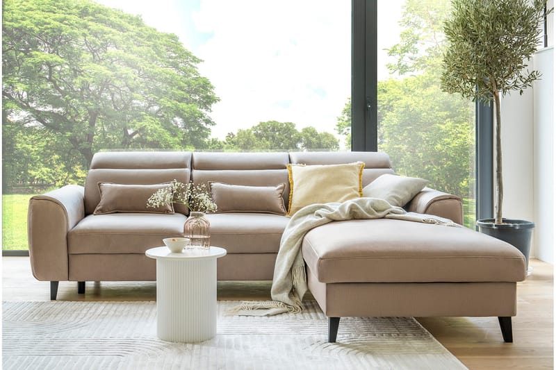 Manni 3-sits Bäddsoffa m. Divan med Förvaring - Ljusgrå - Möbler - Soffa - Bäddsoffa