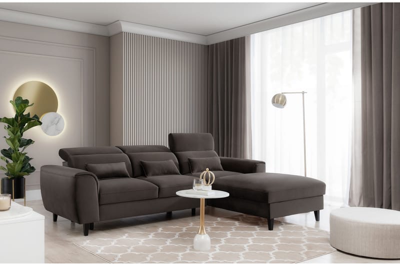 Manni 3-sits Bäddsoffa m. Divan med Förvaring - Mörkgrå - Möbler - Soffa - Bäddsoffa