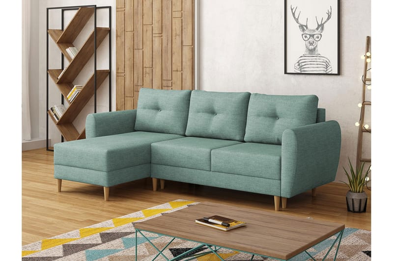 Manstad Hörnbäddsoffa - Blå - Möbler - Soffa - Bäddsoffa