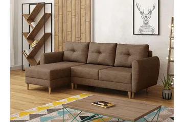 Manstad Hörnbäddsoffa - Brun - Möbler - Soffa - Bäddsoffa