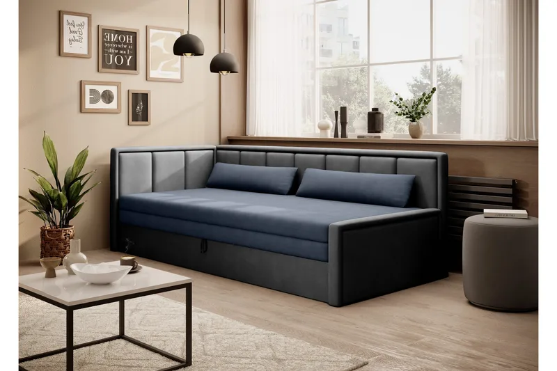 Mansuri 3-sits Bäddsoffa med Förvaring - Grå - Möbler - Soffa - Bäddsoffa