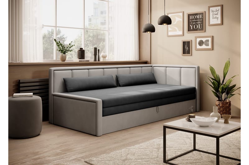 Mansuri 3-sits Bäddsoffa med Förvaring - Ljusgrå - Möbler - Soffa - Bäddsoffa