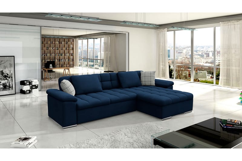 Margretetorp 3-sits Hörnbäddsoffa - Blå - Möbler - Soffa - Bäddsoffa