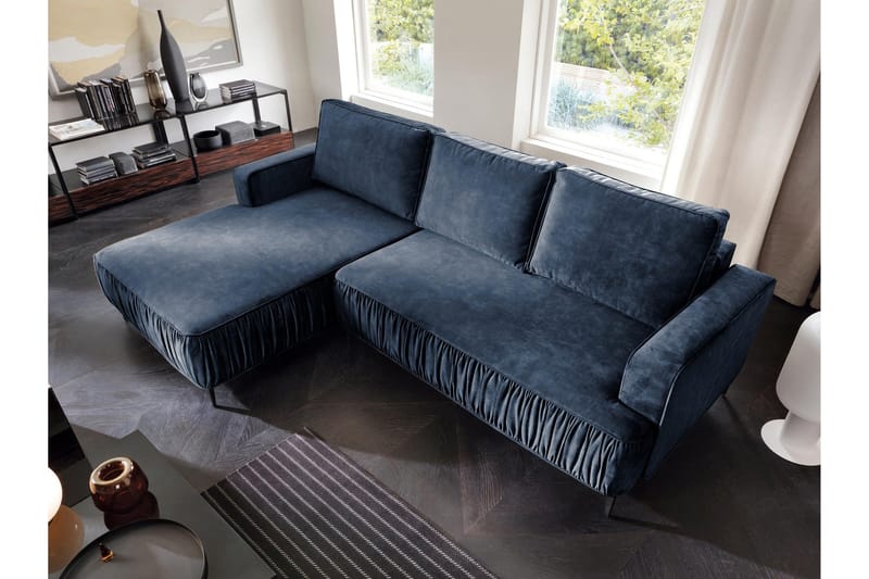 Marisana Bäddsoffa m. Divan 3-sits - Blå - Möbler - Soffa - Bäddsoffa
