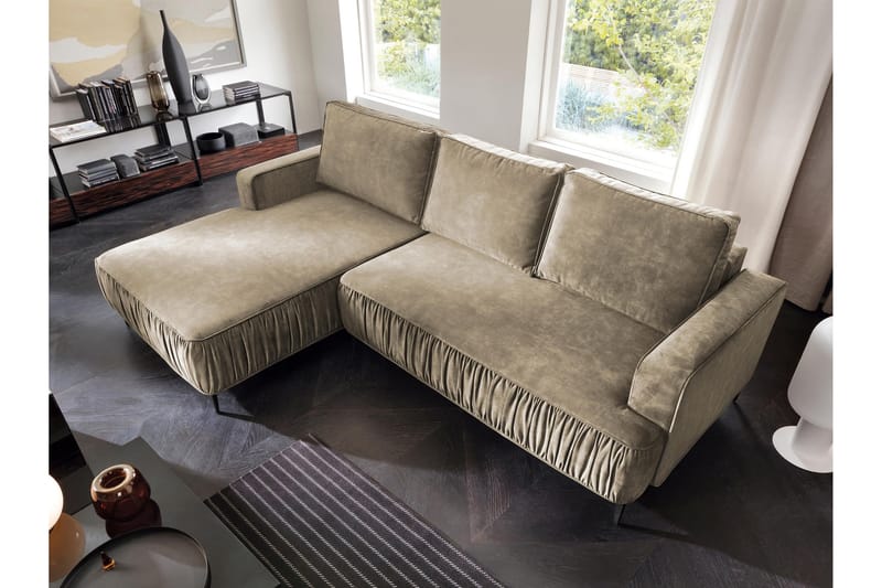 Marisana Bäddsoffa m. Divan 3-sits - Brun - Möbler - Soffa - Bäddsoffa