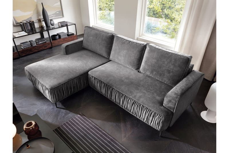 Marisana Bäddsoffa m. Divan 3-sits - Grå - Möbler - Soffa - Bäddsoffa