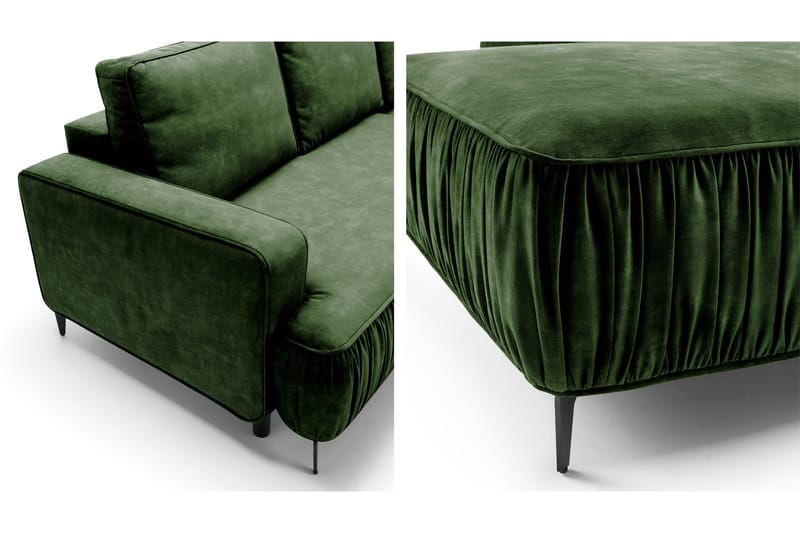 Marisana Bäddsoffa m. Divan 3-sits - Grön - Möbler - Soffa - Bäddsoffa