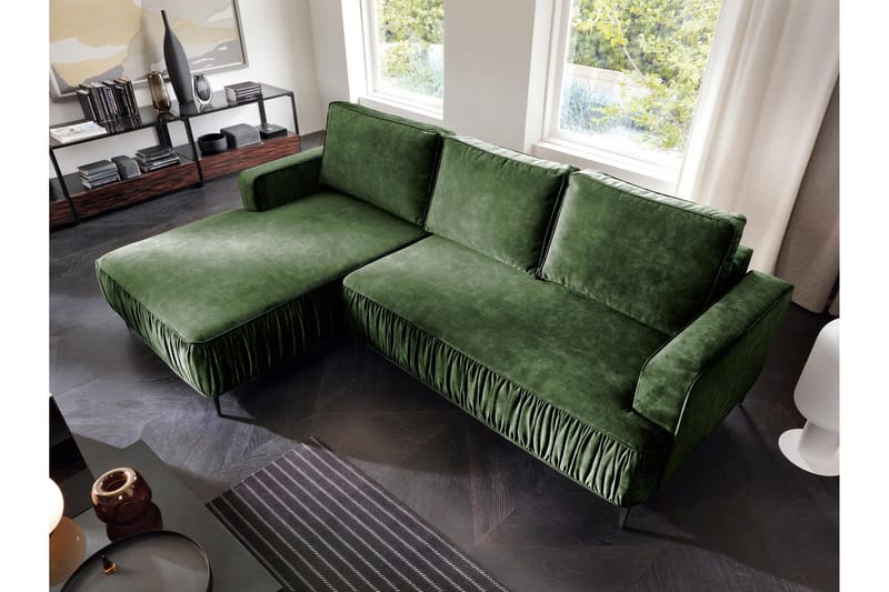 Marisana Bäddsoffa m. Divan 3-sits - Grön - Möbler - Soffa - Bäddsoffa