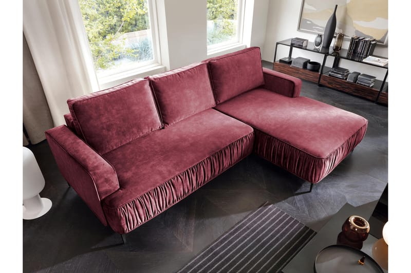 Marisana Bäddsoffa m. Divan 3-sits - Rosa - Möbler - Soffa - Bäddsoffa