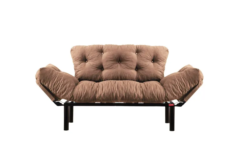 Maryborough 2-sits Rektangulär Fällbar Bäddsoffa 70x187 cm i Tyg, Brun
