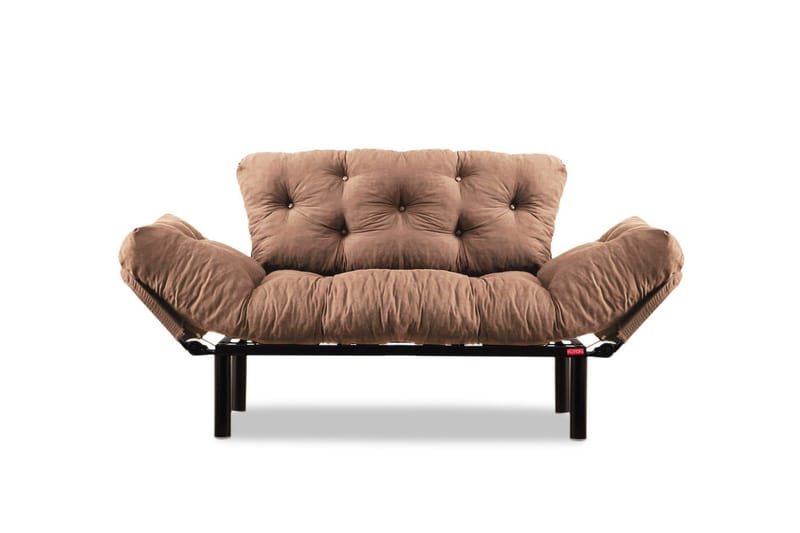 Maryborough 2-sits Rektangulär Fällbar Bäddsoffa 70x187 cm i Tyg - Brun - Möbler - Soffa - Bäddsoffa