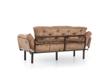 Maryborough 2-sits Rektangulär Fällbar Bäddsoffa 70x225 cm i Tyg - Brun - Möbler - Soffa - Bäddsoffa