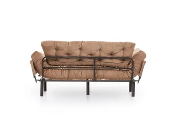 Maryborough 2-sits Rektangulär Fällbar Bäddsoffa 70x225 cm i Tyg - Brun - Möbler - Soffa - Bäddsoffa