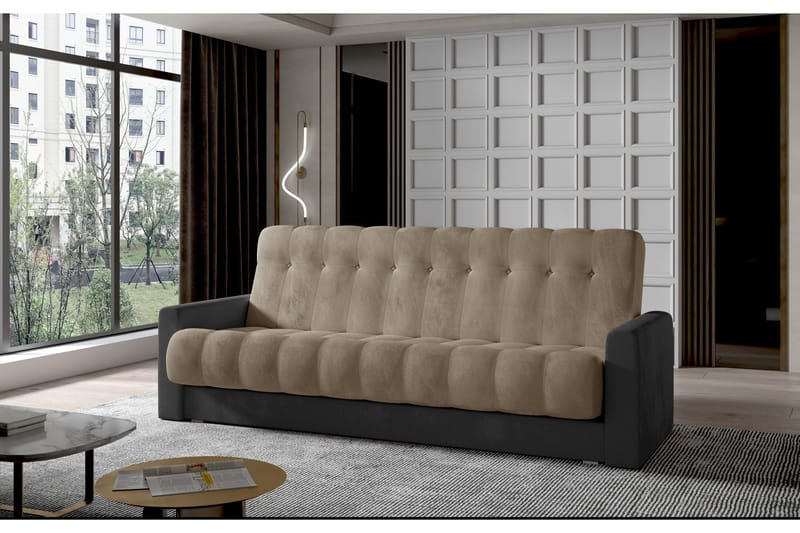 Masin 3-sits Bäddsoffa, Grå