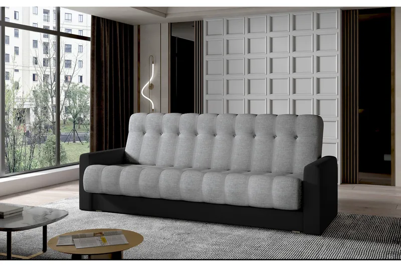 Masin 3-sits Bäddsoffa, Grå