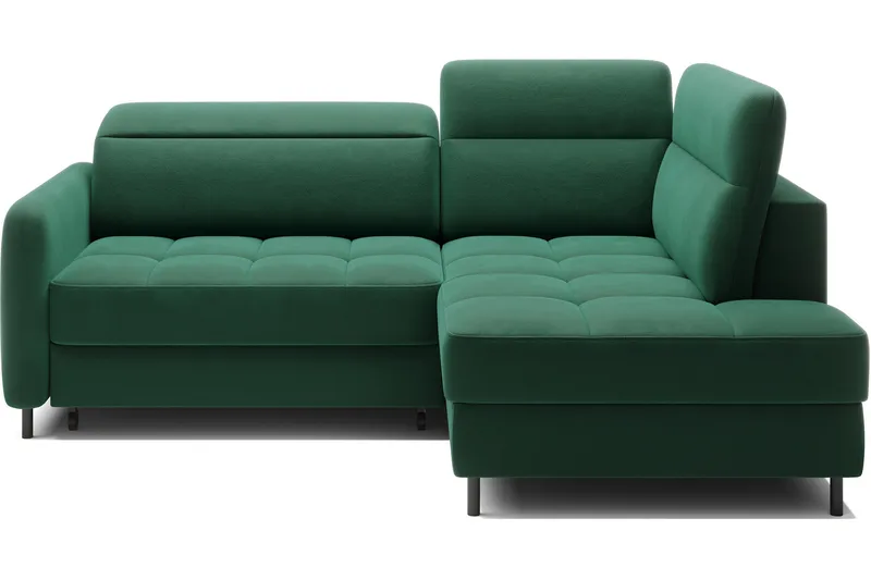 Masuo Bäddsoffa med Schäslong 3-sits, Mörkgrön